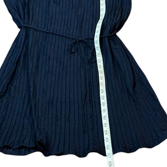 Banana Republic Jacquard Navy Pleated Mini Dress, Size XL, NWT - Picture 8 of 9